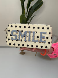 Long Bag SMILE mit Polka Dots