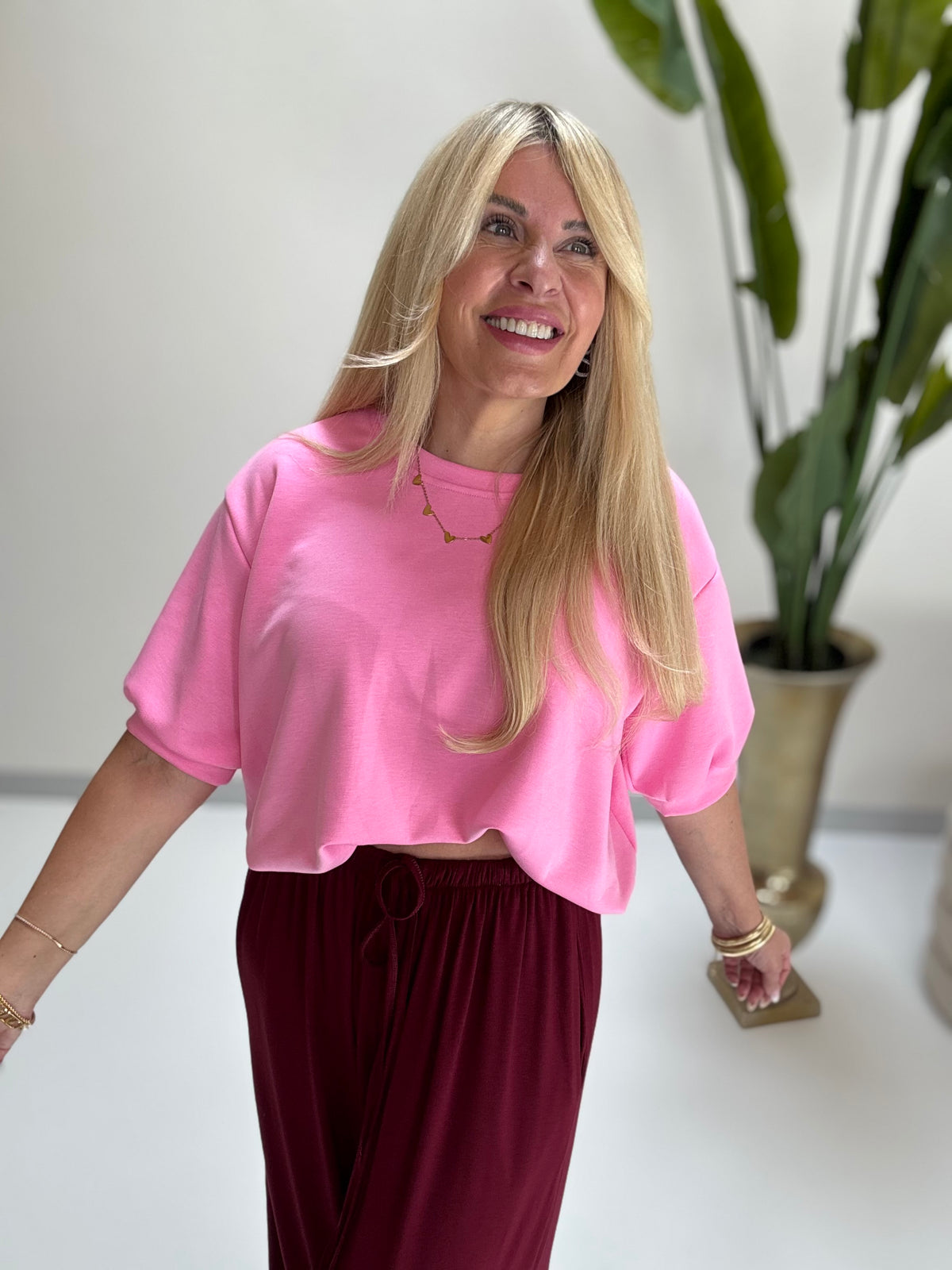 Butterstoff Shirt CROPPED COOLNESS bubblegum pink
