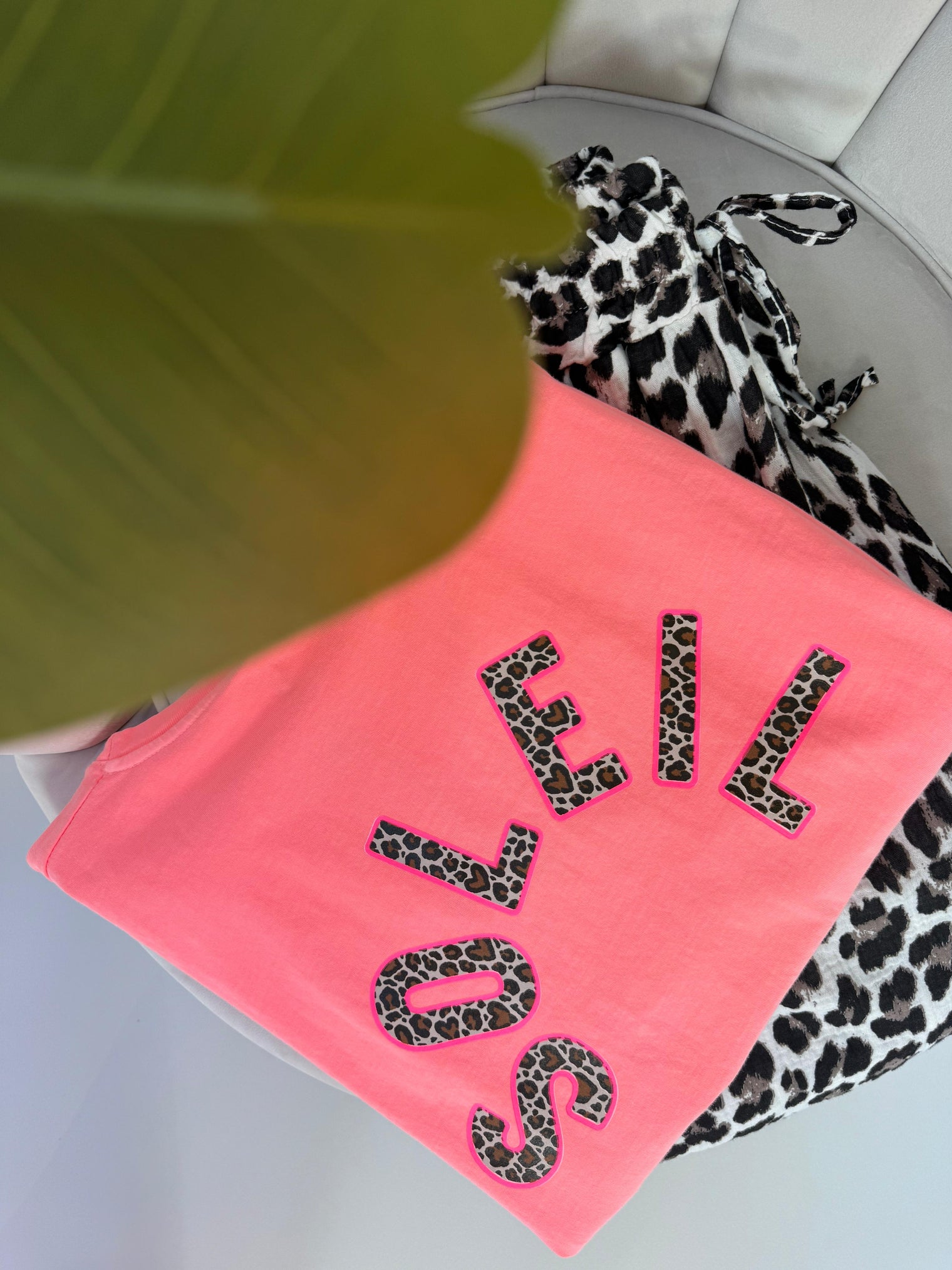 Statement Shirt peach SOLEIL mit Rückenprint