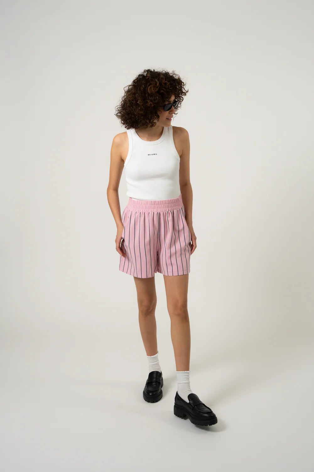 OH APRIL Olia Shorts Baby Rose Stripe