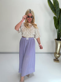 Signature Plisseehose flieder mit Patch