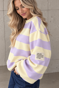 Butterstoff Sweater PERFECT OUTFIT flieder/gelb