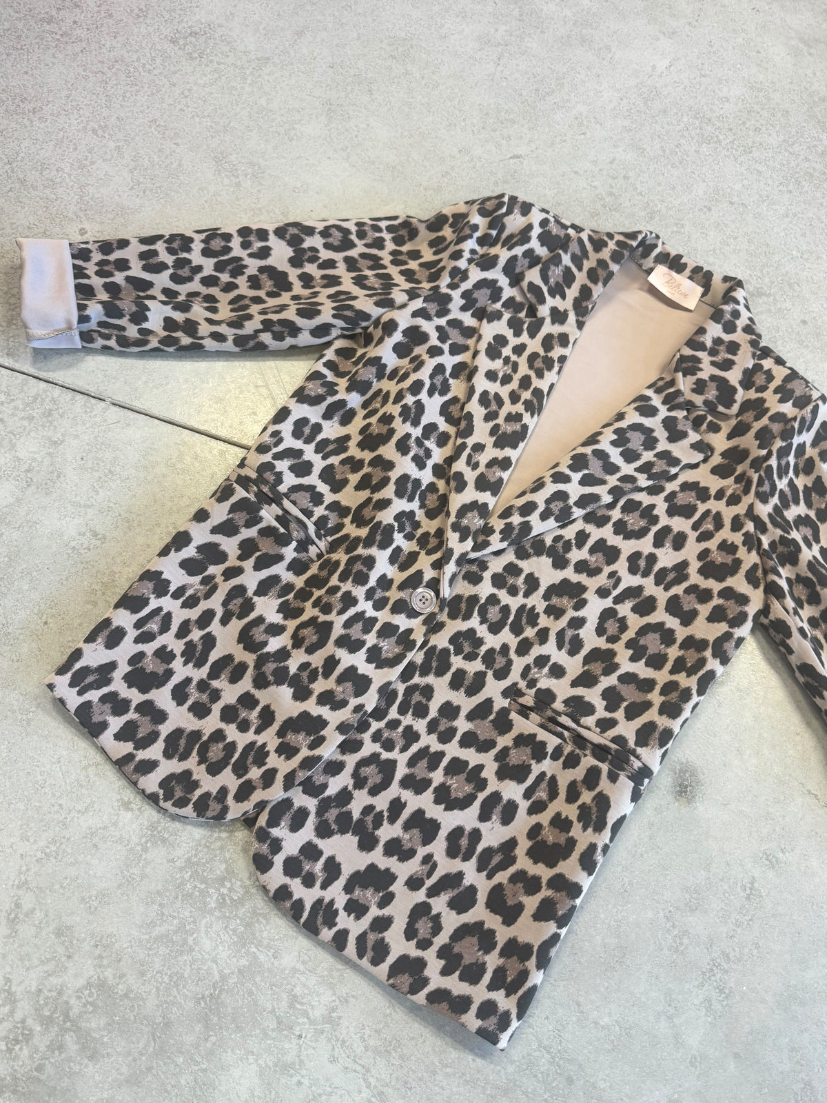 Stretch Butterstoff Blazer LOOK TO THE SKY LEO taupe/schwarz