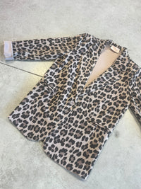 Stretch Butterstoff Blazer LOOK TO THE SKY LEO taupe/schwarz
