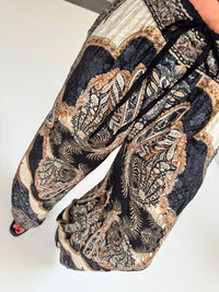 Luxury Hose mit Seide Mahony mitternachtsblau/schwarz/gold