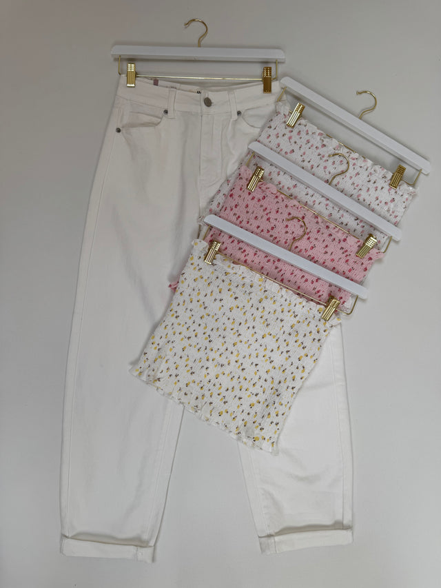 Stretch Mom Jeans WHITE NIGHTS