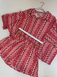 Sommer Bluse kurzarm SUMMER HOT rosa/pink/rot