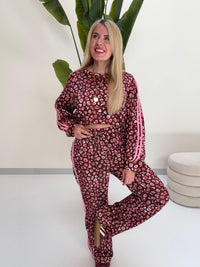 Butterstoff Hose LEO LOUNGE braun/pink
