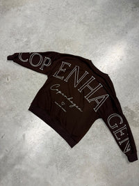 Sweater mit Rückenprint COPENHAGEN Braun weiß
