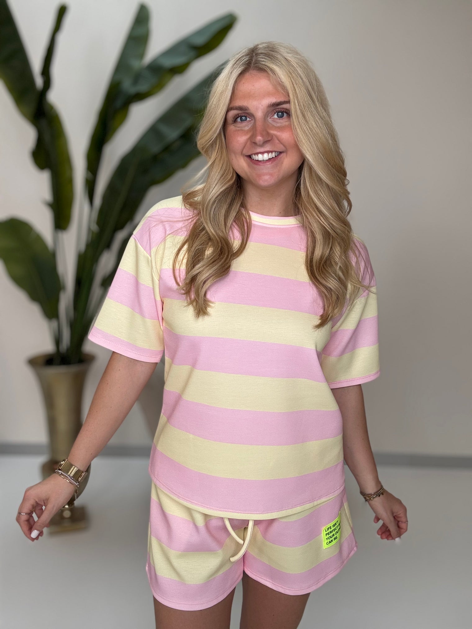 Butterstoff Sommer Set PERFECT OUTFIT rosa/gelb
