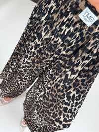 Signature Plisseehose mit Patch LEO braun/schwarz