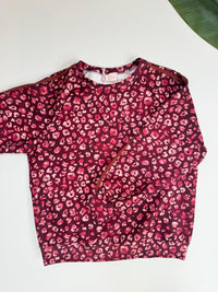 Butterstoff Sweater LEO LOUNGE burgundy/rosa