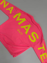 Sweater mit Rückenprint NAMASTE pink