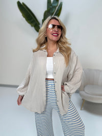 Signature Musselin Bluse BEIGE