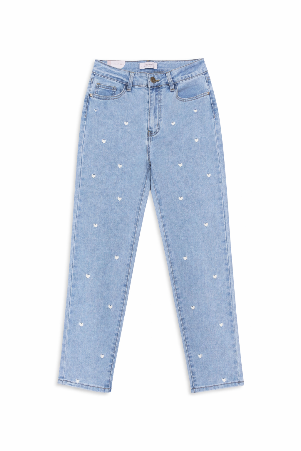 Stretch Mom Jeans WHITE HEART