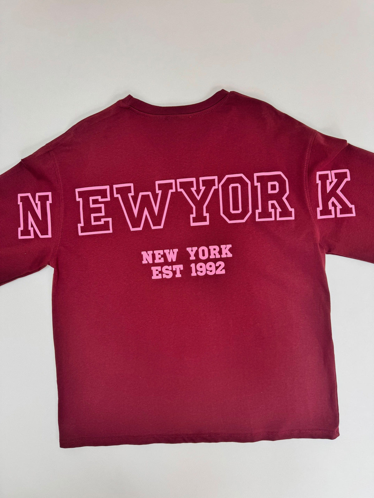 Statement Sweater burgundy NEW YORK