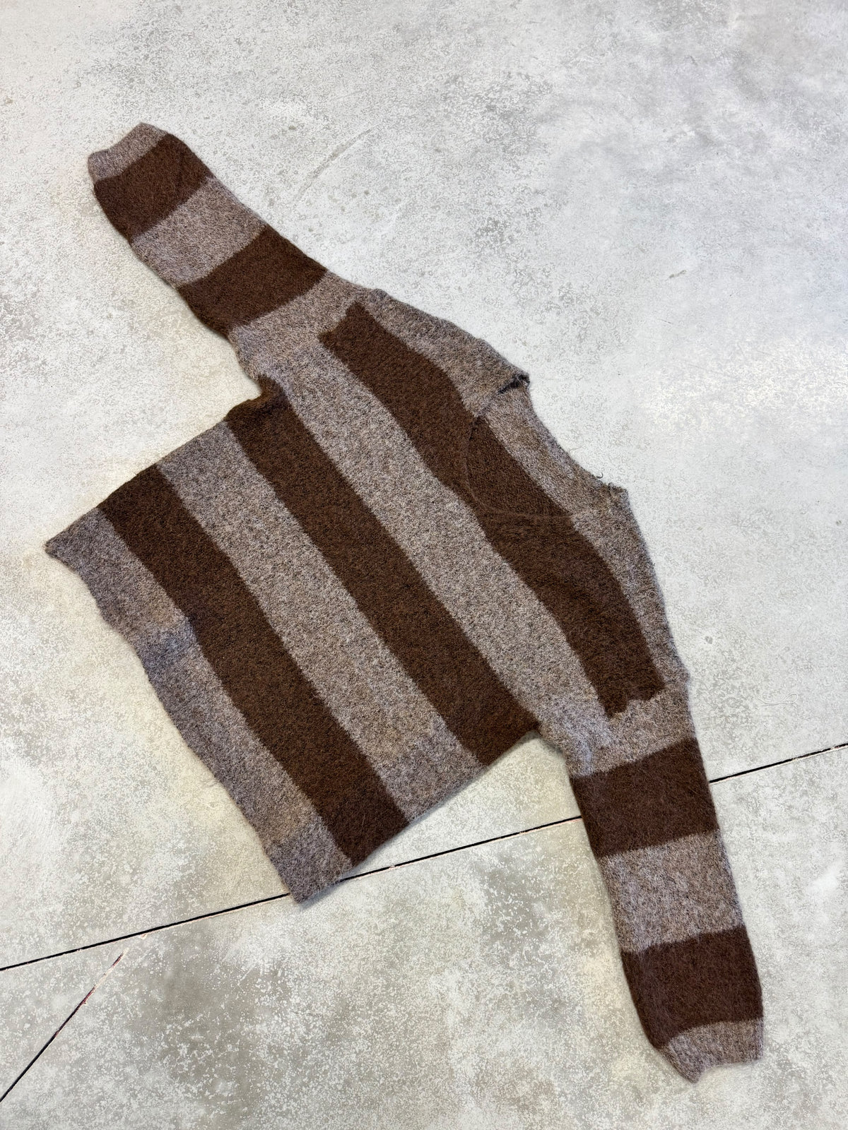 Kuschelweicher Strickpullover mit Alpakaanteil chocolate/taupe