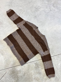 Kuschelweicher Strickpullover mit Alpakaanteil chocolate/taupe