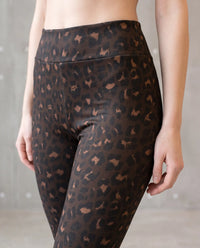 Butterstoff Leggings LEO dark chocolate/schwarz