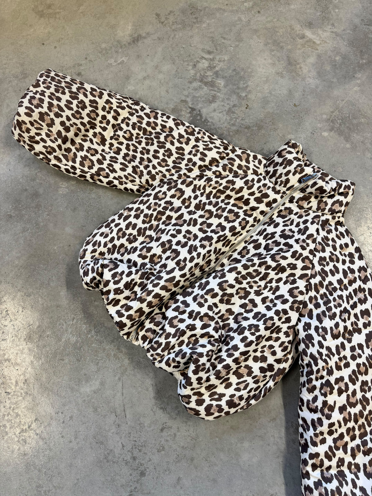 Jacke PUFFY POWER mit Reißverschluss creme Leo