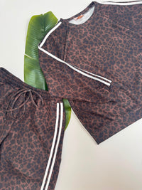 Butterstoff Sweater LEO LOUNGE braun/schwarz