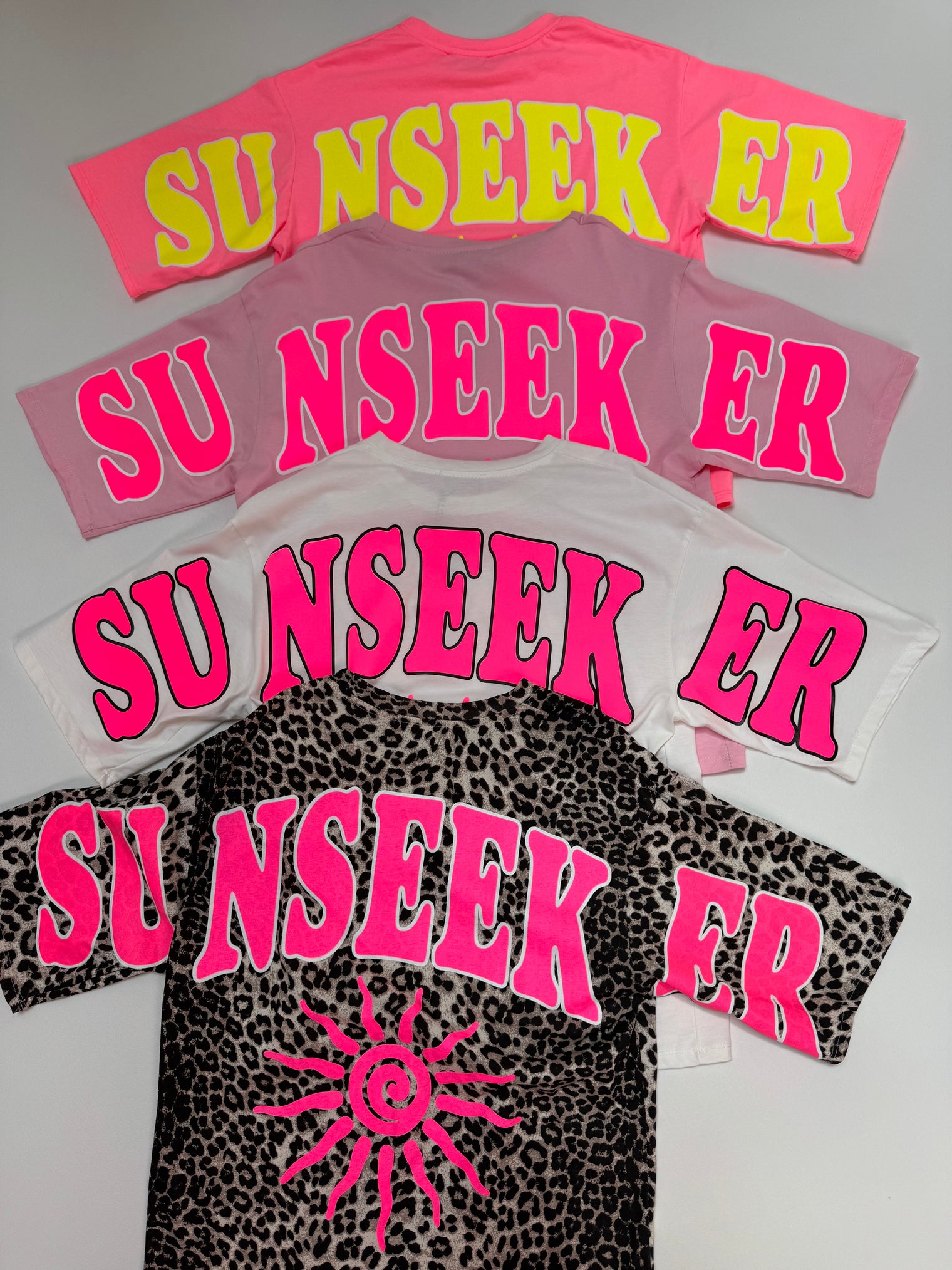 Statement Shirt leo SUNSEEKER mit Rückenprint pink