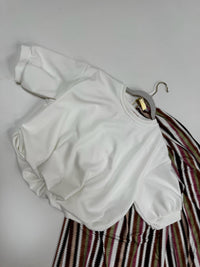 Butterstoff Shirt CROPPED COOLNESS cremeweiß