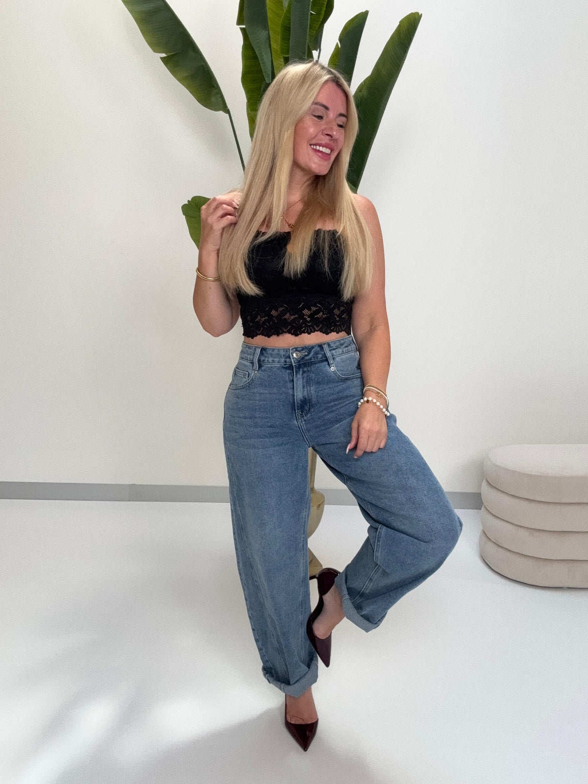 Stretch Barrel Jeans WOW mit seitlichen Details