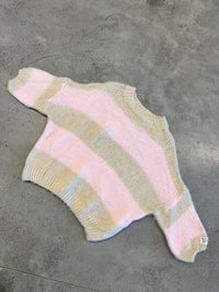 Strickpullover mit Patch beige/rosa