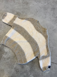 Strickpullover mit Patch creme/beige