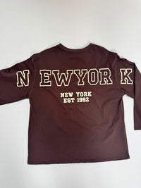 Statement Sweater braun NEW YORK