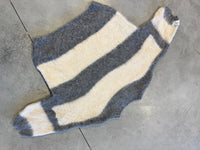 Strickpullover mit Patch grau/creme