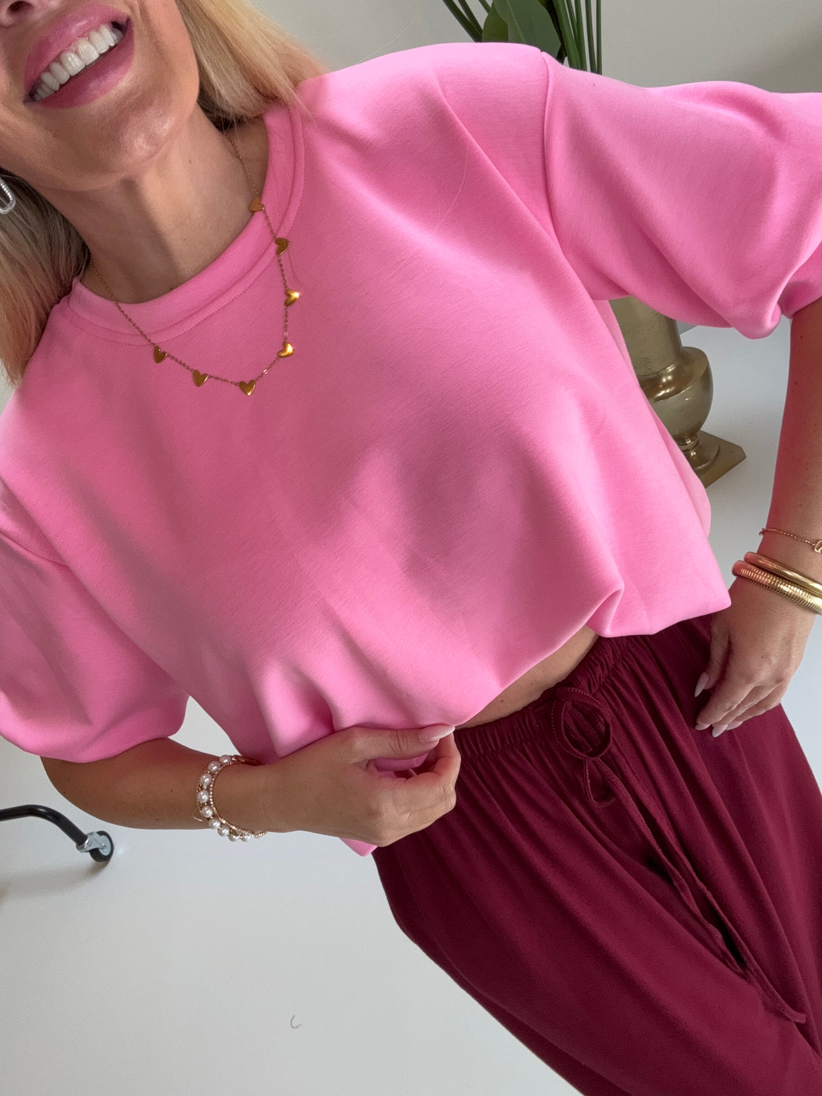 Butterstoff Shirt CROPPED COOLNESS bubblegum pink