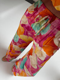 Sommer Hose FLORAL QUEEN fuchsia/mint/orange