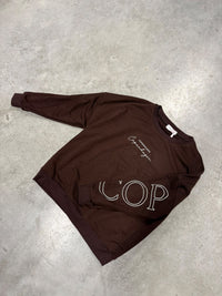 Sweater mit Rückenprint COPENHAGEN Braun weiß