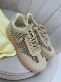 Plateau Sneaker LUXURY SPARKE pastell yellow