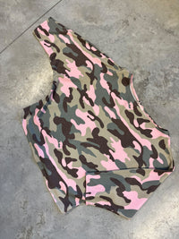 Longsleeve Camouflage grün/rosa