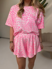 Hosenrock weiß LEO LOVER AMOUR pink mit Patch