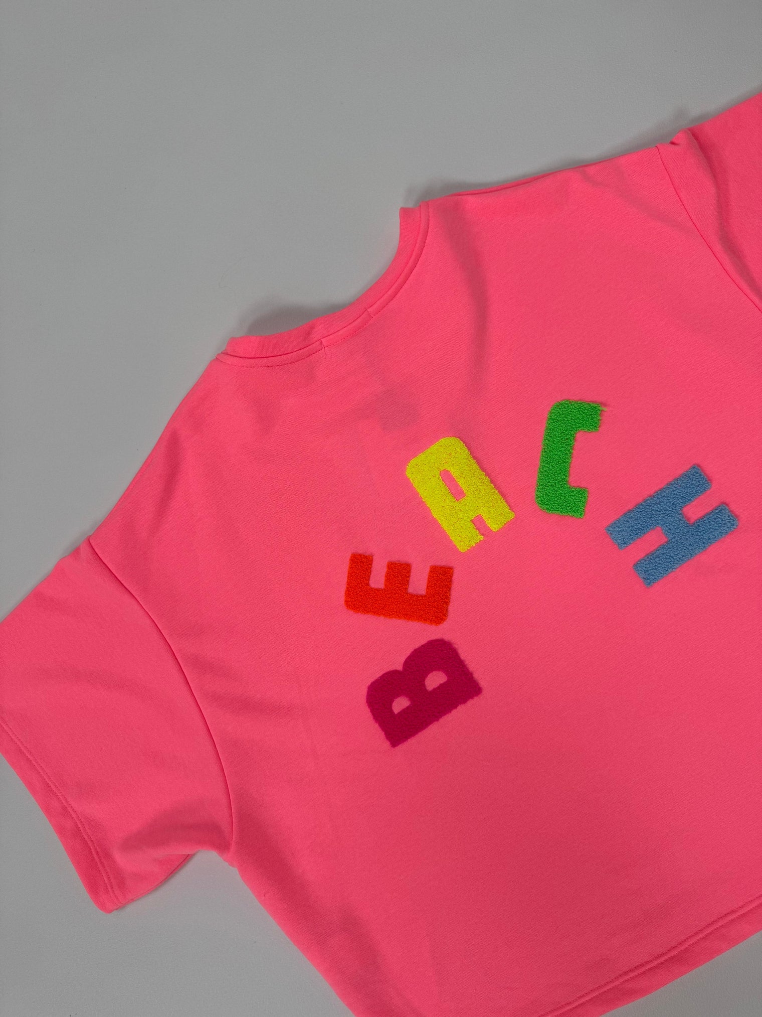 Sweatshirt kurzarm BEACH hotpink