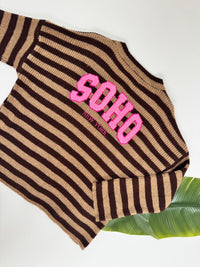Strickjacke SOHO hellbraun/braun