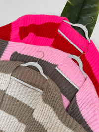 Strickjacke ONLY COZY VIBES pink/rot