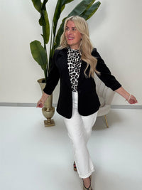 Stretch Butterstoff Blazer LOOK TO THE SKY schwarz