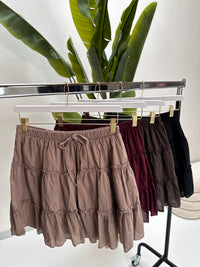 Rock mit integrierter Shorts COTTON GIRL dunkelbraun
