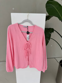 Musselin Bluse CANDY ROSE mit Schleifchen