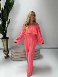 Musselin Hose ON FIRE rosa/pink/orange