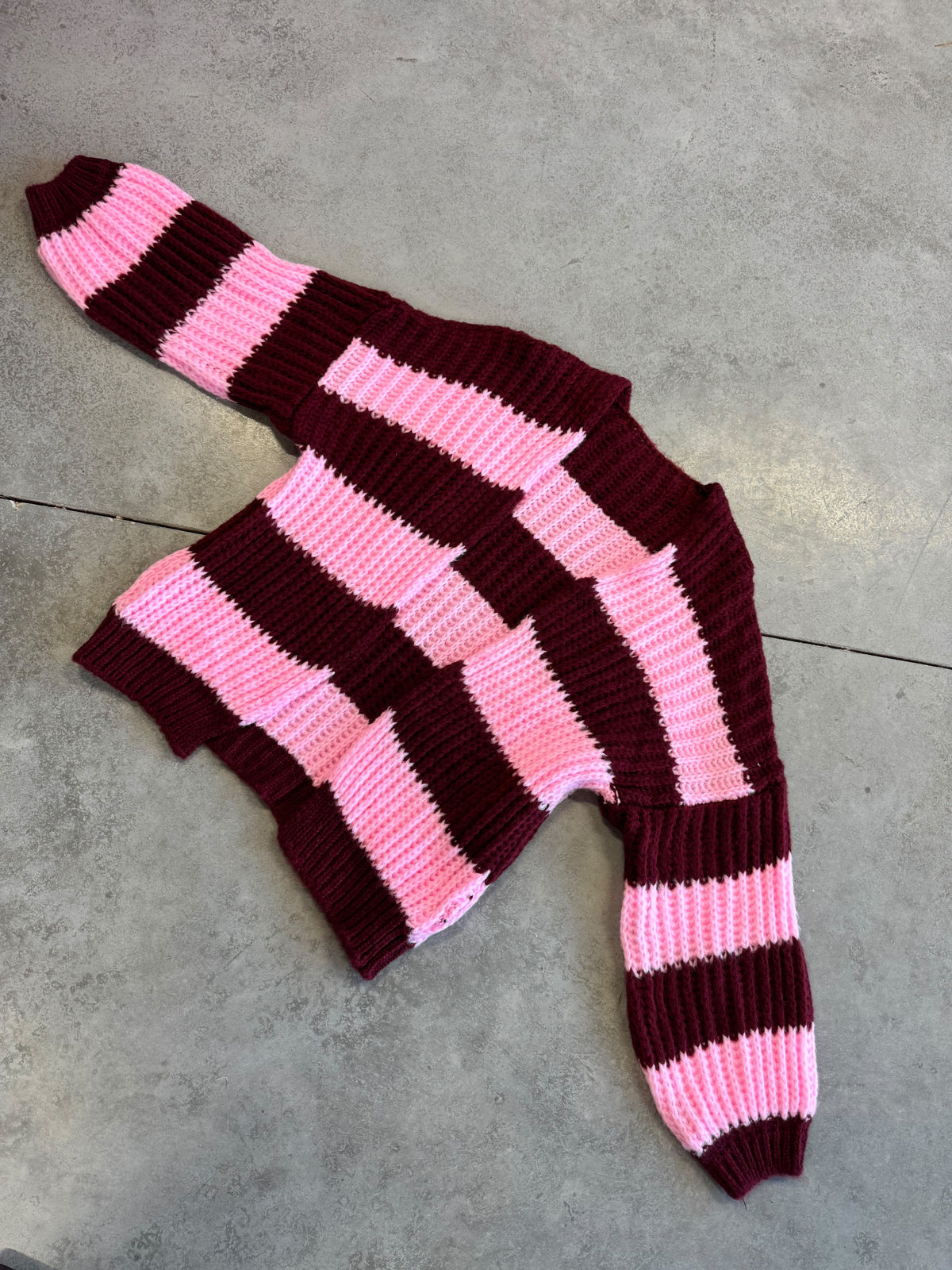 Strickjacke ONLY COZY VIBES burgundy/rosa