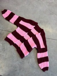Strickjacke ONLY COZY VIBES burgundy/rosa