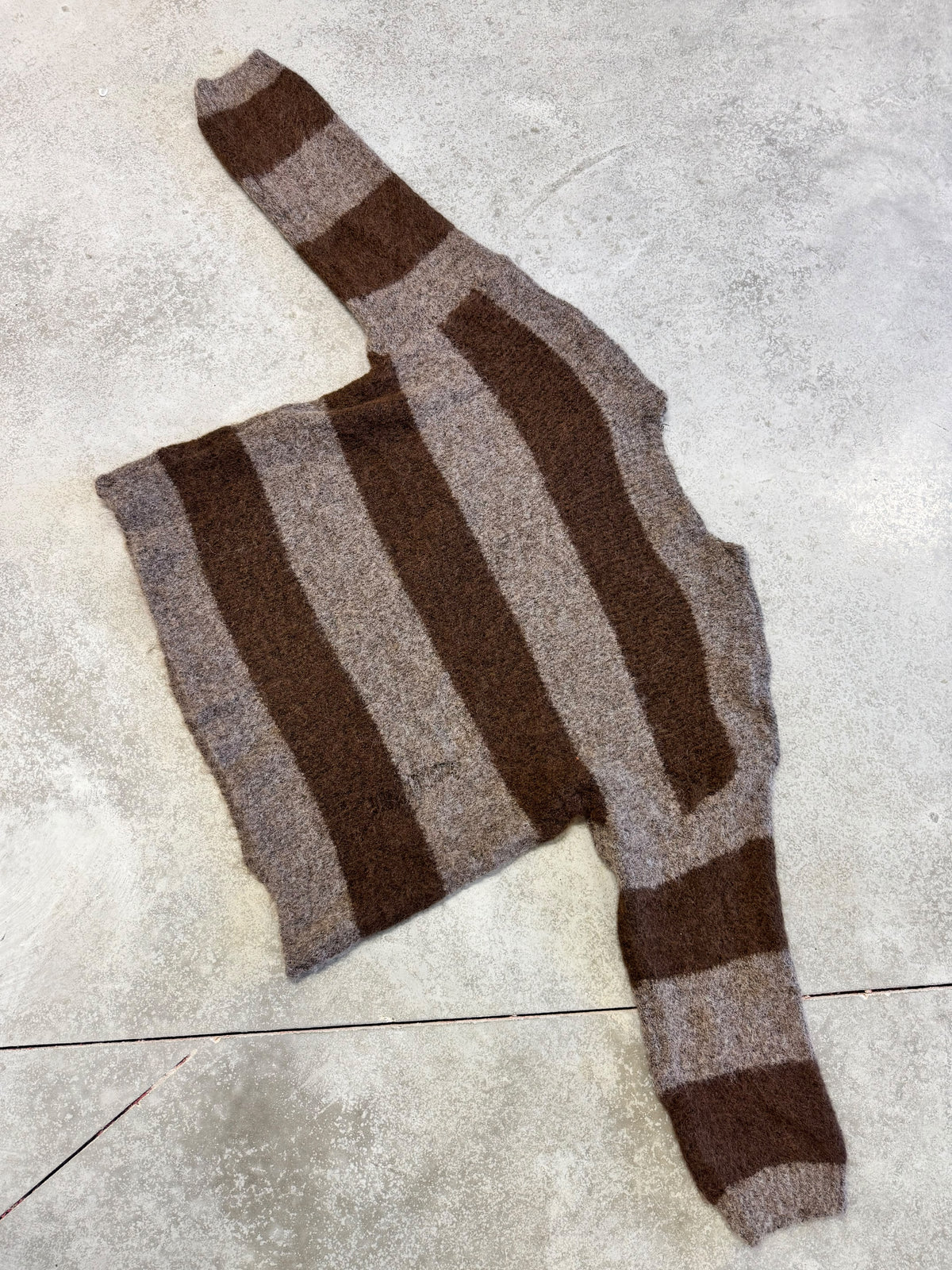 Kuschelweicher Strickpullover mit Alpakaanteil chocolate/taupe
