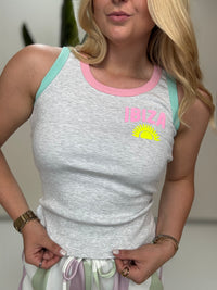 Tank Top IBIZA GIRL cool grey