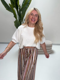 Butterstoff Shirt CROPPED COOLNESS cremeweiß
